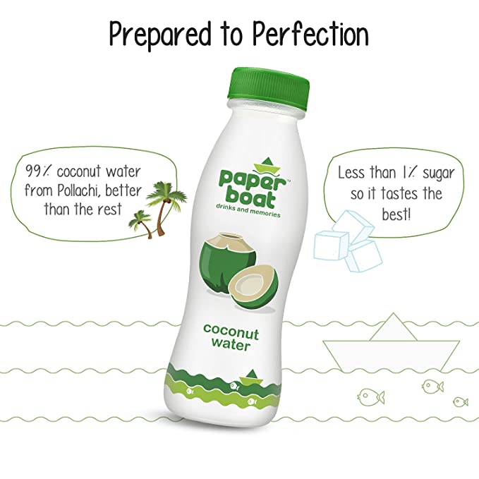 Paper Boat Coconut Water, Refreshing Coconut Flavour, Vital Minerals (Pack of 6, 200ml Each)