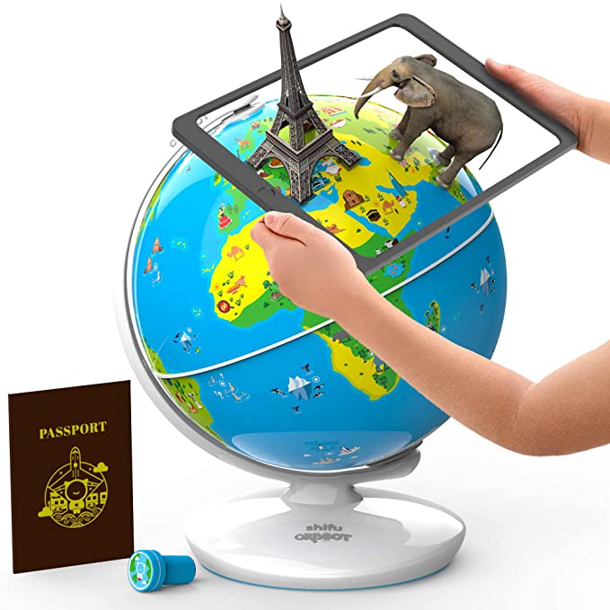 Interactive AR World Globe for Kids 4-10 Years (App Based Globe)