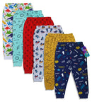 Baby Boys Cotton All Over Print Pajama Bottom (Pack of 6)
